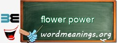 WordMeaning blackboard for flower power